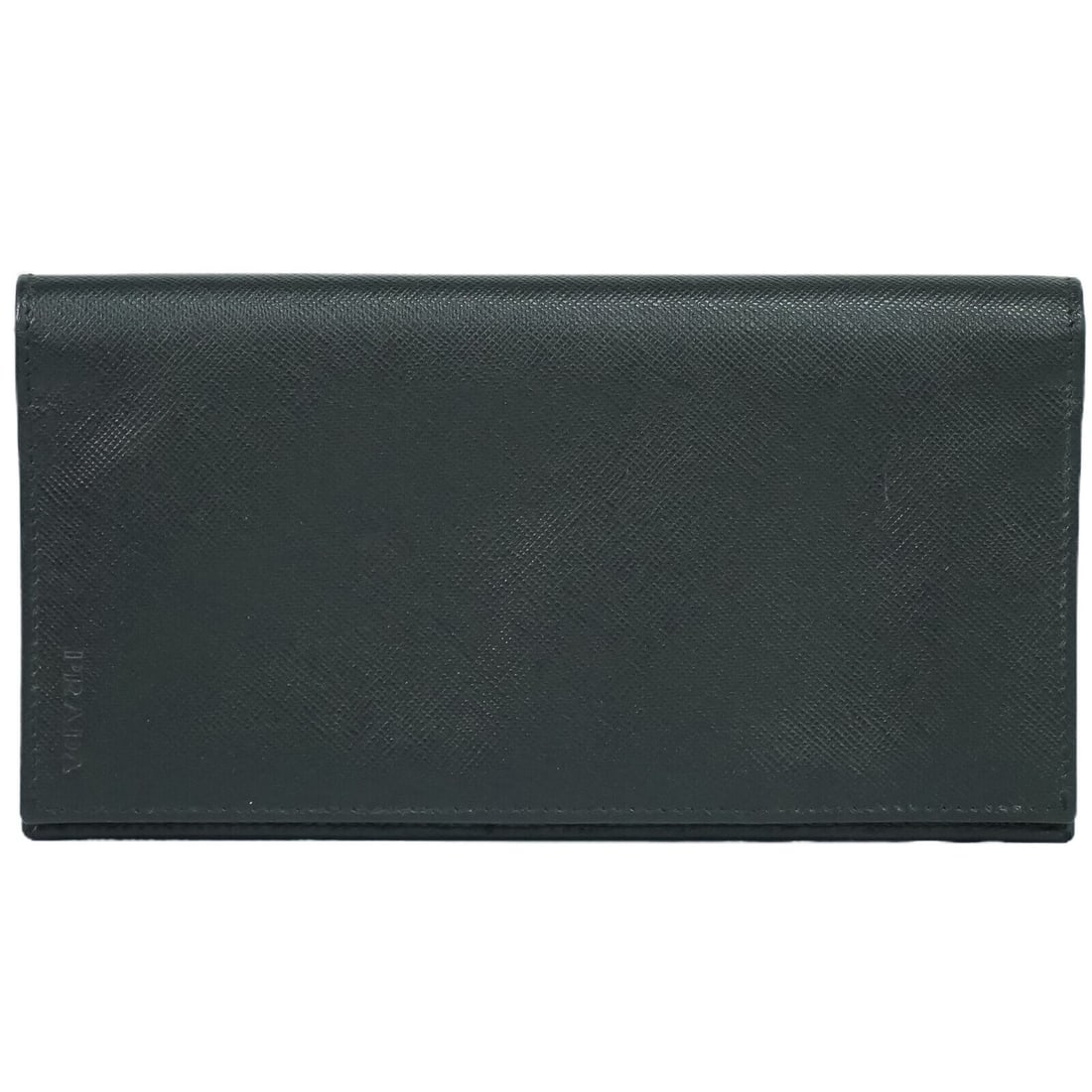 Prada Saffiano: Prada Saffiano Brand: Prada Model: Saffiano Color: Black Material: Leather Dimensions: W 9 x H 18 x D 1 cm Comments: The Prada long wallet is a sophisticated and practical accessory crafted from luxur