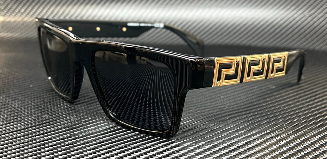 VERSACE VE4445F GB1 87 Black Dark Grey Mens 54 mm Sunglasses: VERSACE VE4445F GB1 87 Black Dark Grey Mens 54 mm Sunglasses Frame Color: Black Type: Sunglasses New The BIDHAUS Guarantee: All items in this auction are guaranteed to be 100% authentic. At Your Servi