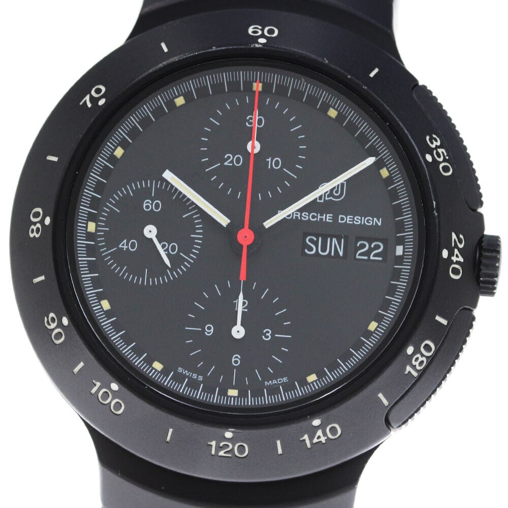 Porsche Design Superlight Chronograph Day-Date Mens Watch: Porsche Design Superlight Chronograph Day-Date Mens Watch Type: wristwatch condition rank Body rank AB+ Belt trunk B Product condition glass in good condition Case slight scratches Bezel: slight scrat