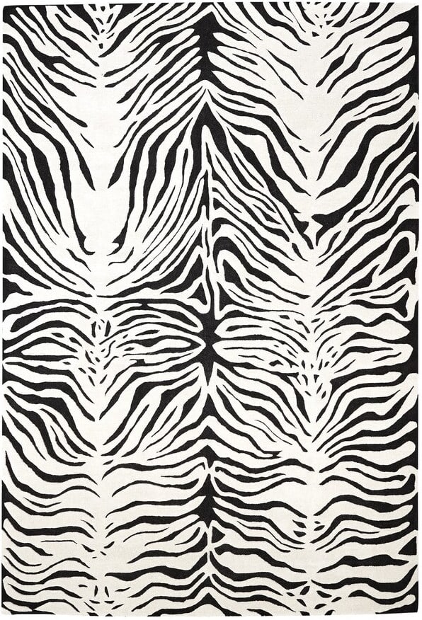 Zebra 5 x 8 Rug In Black: Zebra 5 x 8 Rug In Black Inspired by Creative Director George Sellers' hand drawn pattern, the Zebra Rug is made of 100% wool, adding bold style to any space. Item Dimensions: Width: 60.00 Depth: 96.0