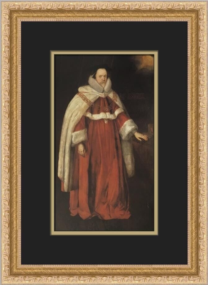 Paul Van Somer A Portrait of Sir Edward Coke Custom Framed Print 16x12 in: Paul Van Somer A Portrait of Sir Edward Coke Custom Framed Print 16x12 in This custom framed print by Paul Van Somer features 'A Portrait of Sir Edward Coke' in a striking expressionism, impressionism