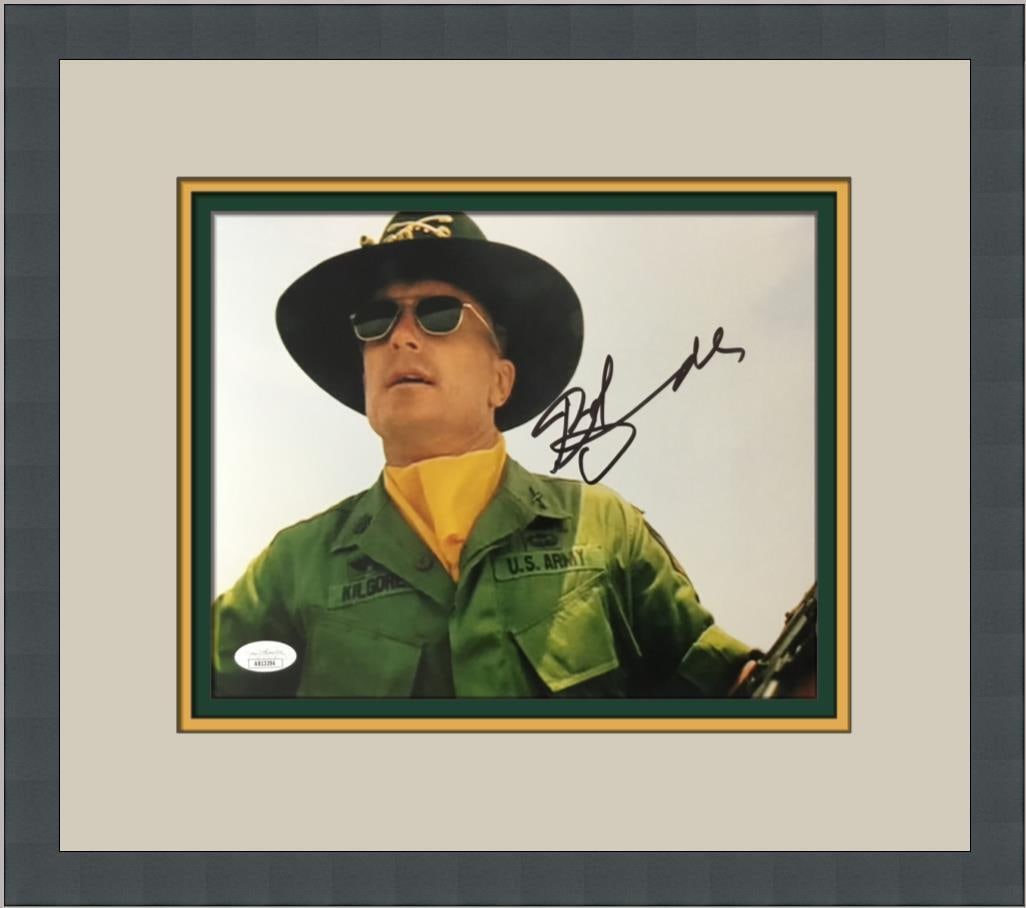 Robert Duvall Signed Apocalypse Now Photo 8x10 Framed JSA Authenticated: Robert Duvall Signed Apocalypse Now Photo 8x10 Framed JSA Authenticated This is a signed 8x10 photograph of Robert Duvall from the movie Apocalypse Now. The photo is custom framed and comes with James