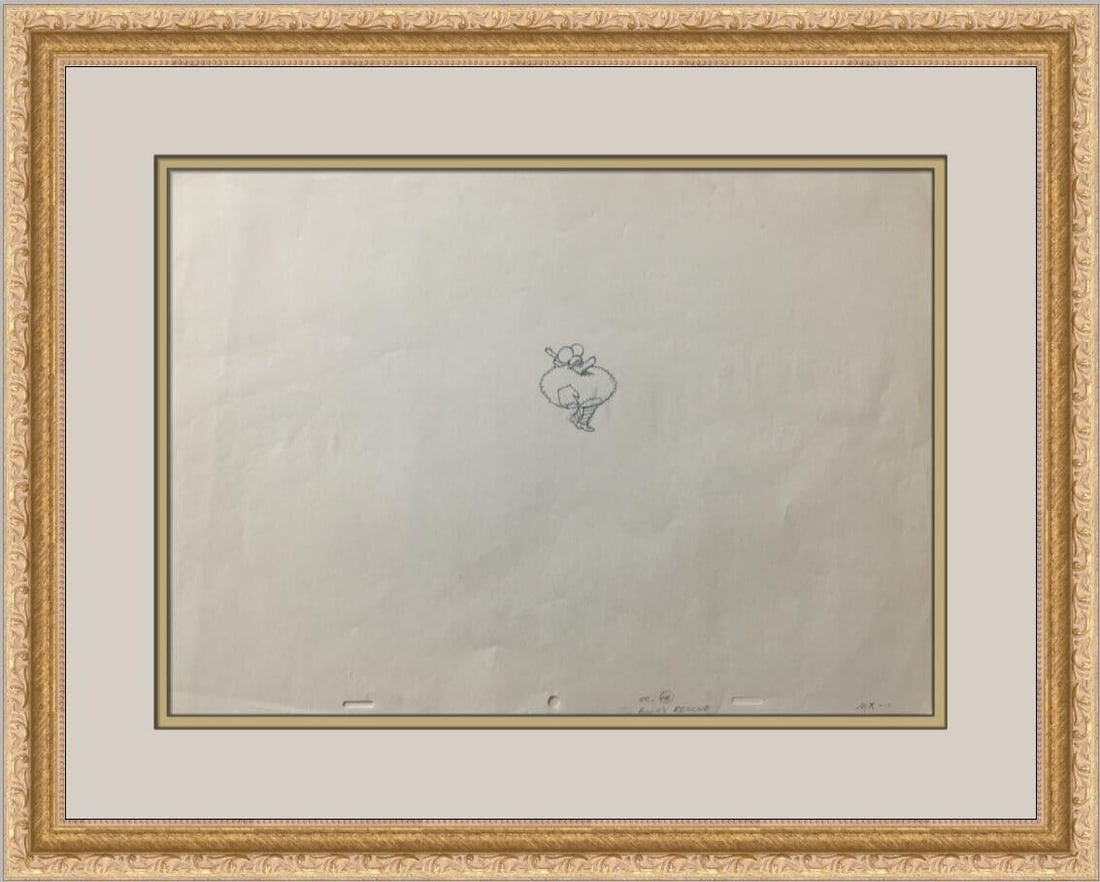 Original 1968 Beatles Yellow Submarine Production Drawing Framed by Ron Campbell: Original 1968 Beatles Yellow Submarine Production Drawing Framed by Ron Campbell This original production drawing from the 1968 Beatles animated film 'Yellow Submarine' features the iconic character M