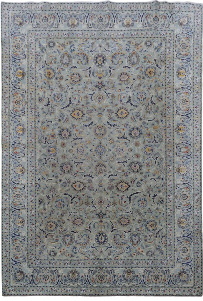 Pistachio Green Persian Kashan Rug 8ft x 12ft Handmade Wool: Pistachio Green Persian Kashan Rug 8ft x 12ft Handmade Wool This exquisite Pistachio Green Persian Kashan Rug measures 8 feet by 12 feet (96 in x 144 in) and is 100% handmade in Iran. It features a so