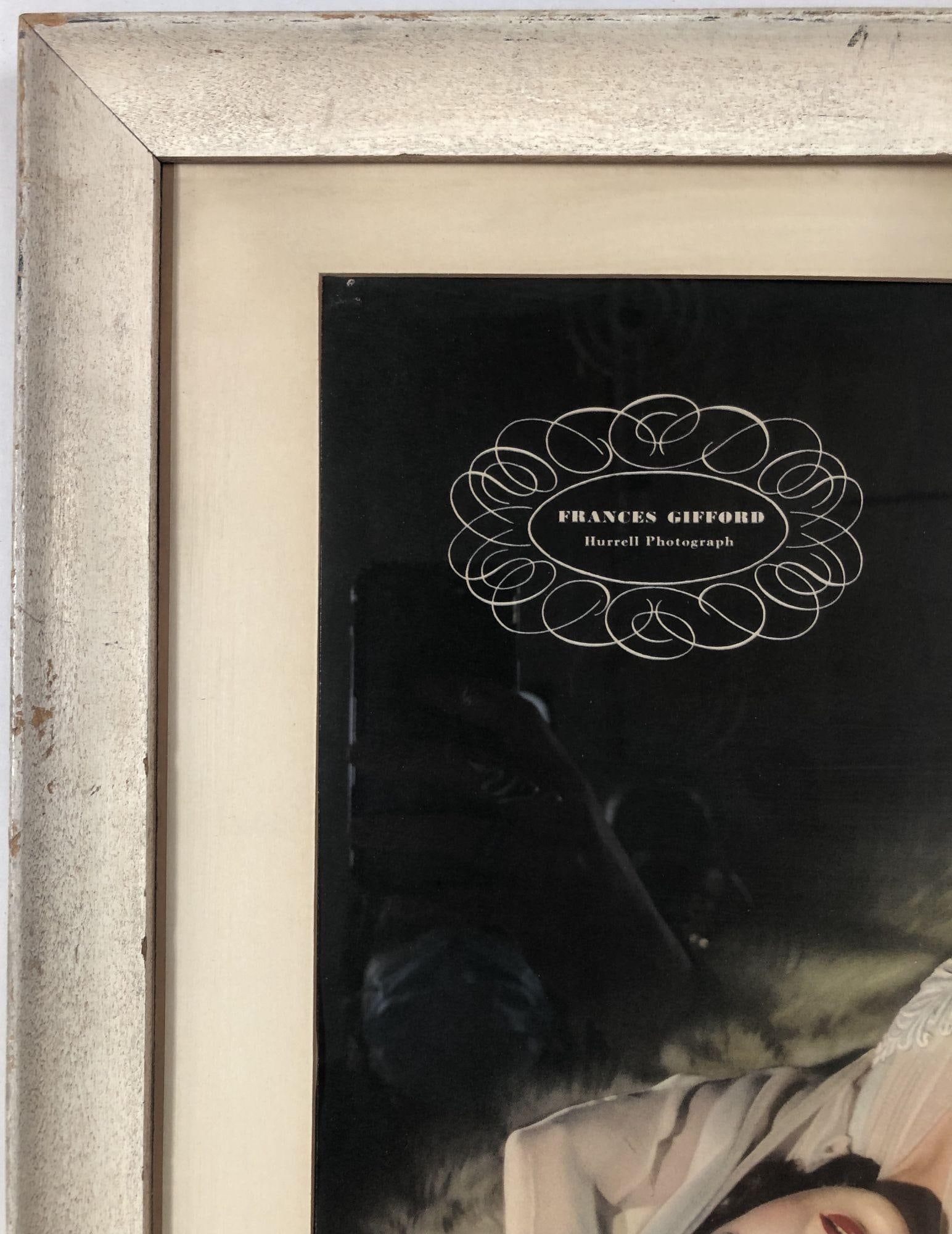 Framed 1942 Frances Gifford Portrait Print by George Hurrell: Framed 1942 Frances Gifford Portrait Print by George Hurrell This framed portrait print features Frances Gifford, captured by renowned photographer George Hurrell. Made from high-quality paper, this a