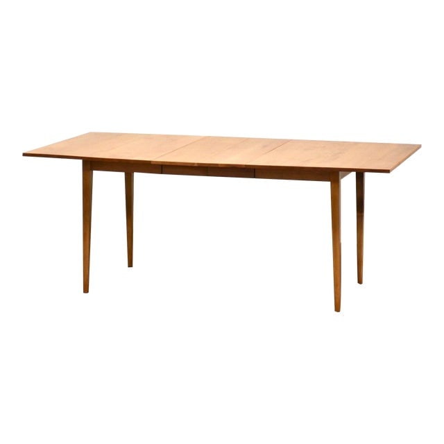 1960s Refinished Maple Dining Table by Paul McCobb: 1960s Refinished Maple Dining Table by Paul McCobb A mid century modern solid maple dining table designed by Paul McCobb for Winchendon's Planner Group. Not marked. Professionally refinished. Table fu