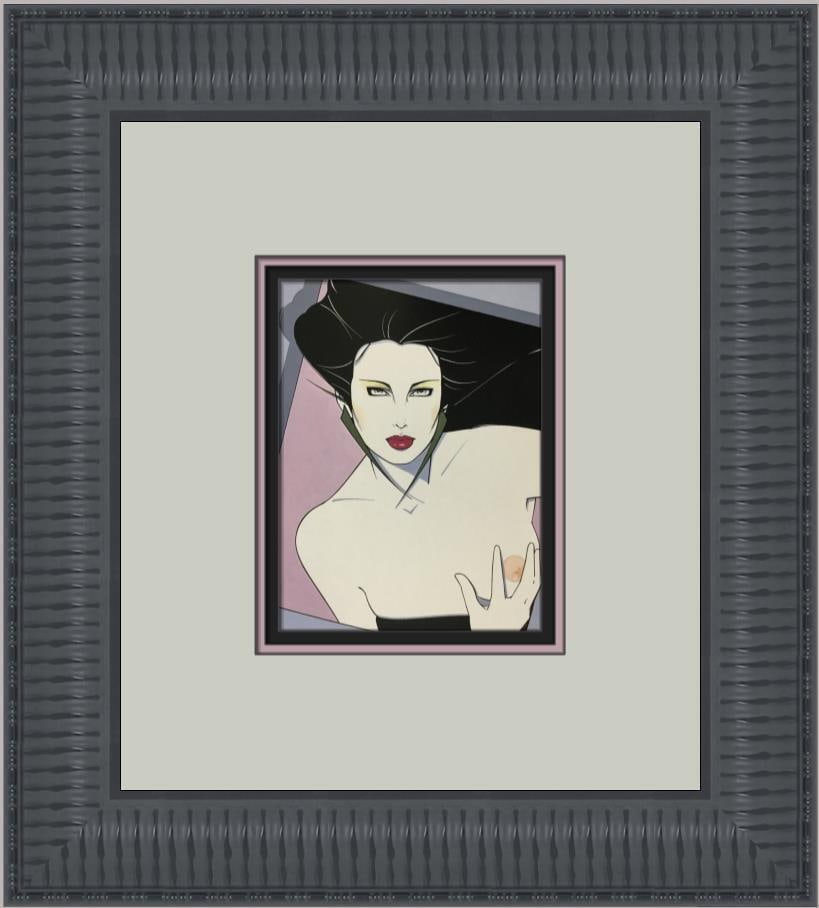 Patrick Nagel UNTITLED XXXVIII Custom Framed Print: Patrick Nagel UNTITLED XXXVIII Custom Framed Print This custom framed print by Patrick Nagel features the artwork UNTITLED XXXVIII, produced in the United States during the 1980s. It showcases a uniqu