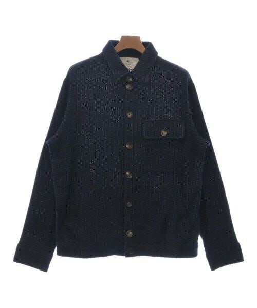 ETRO Navy Mixed Blouson Size 3 Regular: ETRO Navy Mixed Blouson Size 3 Regular This ETRO blouson features a navy mixed color design and is classified as size 3, which corresponds to a large size for men. The item is in excellent condition a