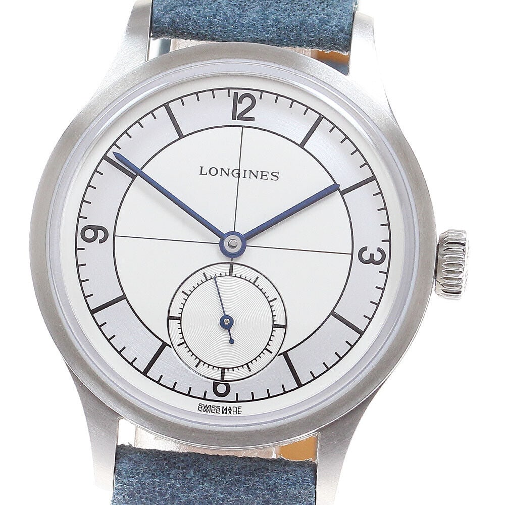 LONGINES Heritage Classic Small Second Men's Watch: LONGINES Heritage Classic Small Second Men's Watch The LONGINES Heritage Classic Small Second Men's Watch features a stainless steel case and a silver dial. This automatic winding wristwatch includes