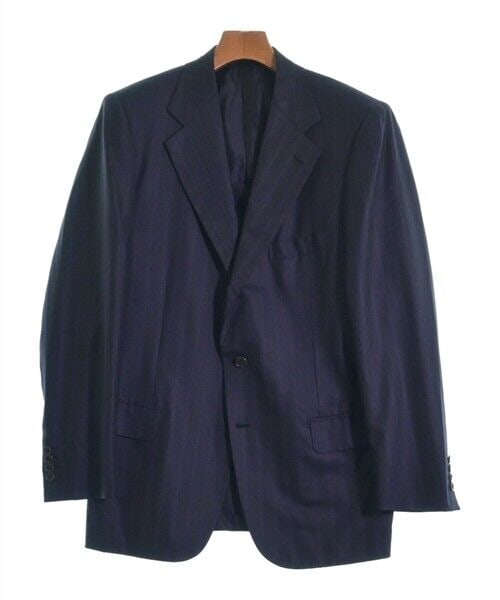 Brioni Tailored Jacket Navy Blue Stripe Pattern Size 50: Brioni Tailored Jacket Navy Blue Stripe Pattern Size 50 A stylish Brioni tailored jacket in navy blue with a stripe pattern. Size 50 approximately equivalent to XL. Regular size type. Features reasona