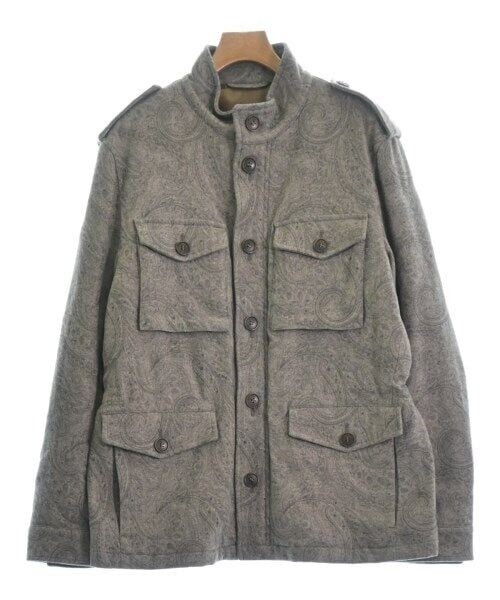 ETRO Grayish Black Blouson Jacket Size S: ETRO Grayish Black Blouson Jacket Size S ETRO Blouson jacket in a grayish black total pattern, perfect for fall and winter. It features a regular fit and measures 29 inches in length with a chest size