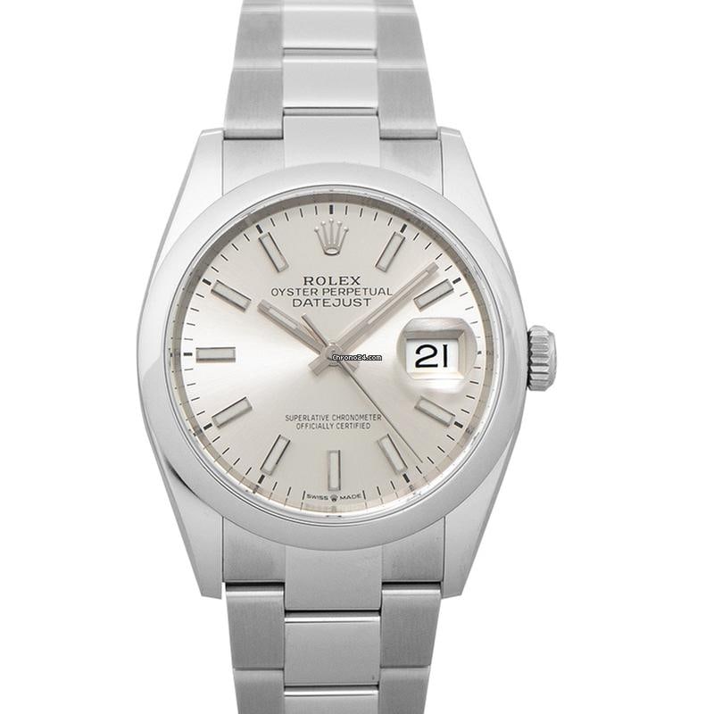 Rolex Datejust 36 Automatic Men's Watch Silver Dial Oystersteel 36mm: Rolex Datejust 36 Automatic Men's Watch Silver Dial Oystersteel 36mm The Rolex Datejust 36 is an automatic men's watch featuring a silver dial and a durable oystersteel case. It has a case diameter of