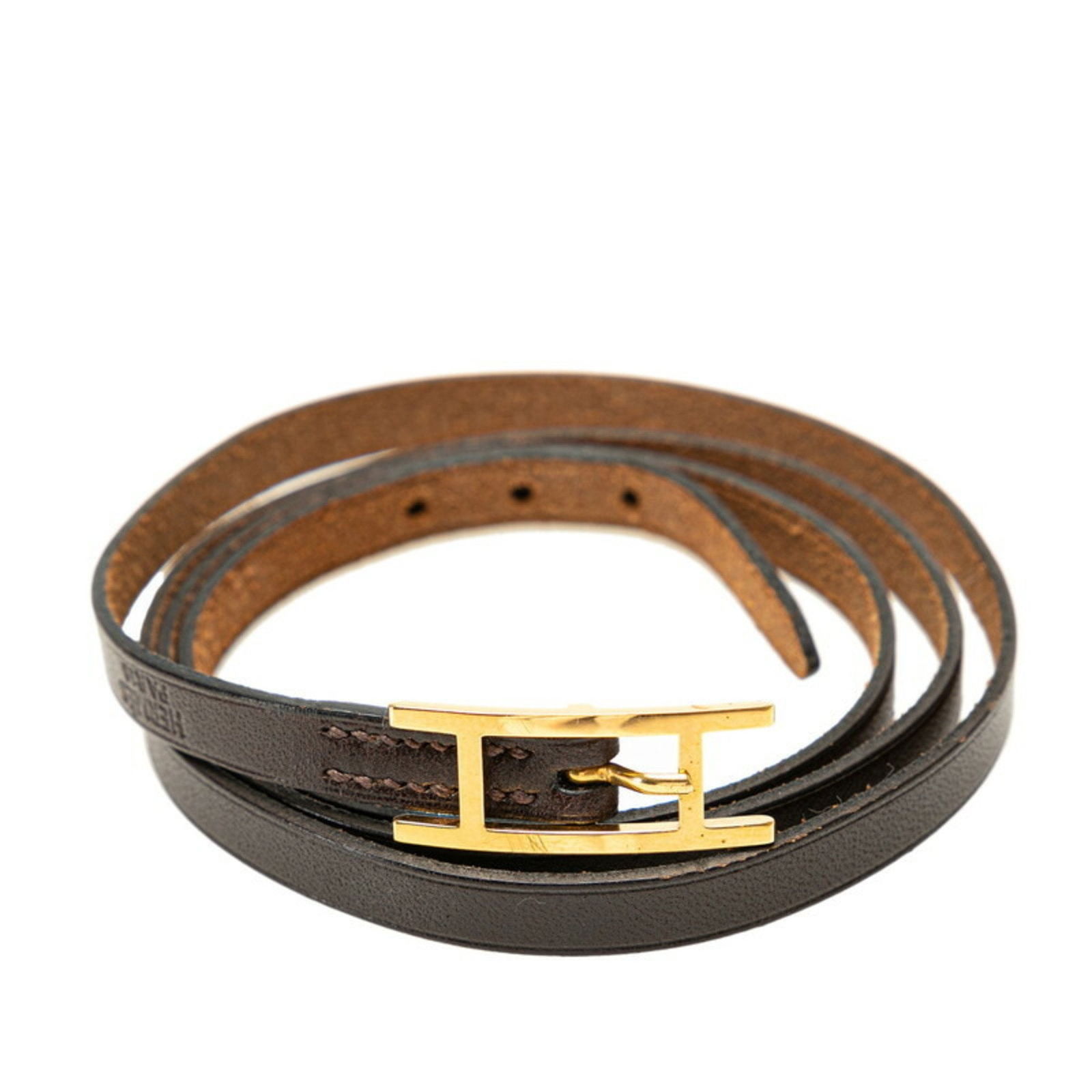 Hermes H Choker Brown Leather Women's HERMES: Hermes H Choker Brown Leather Women's HERMES Brand: Hermes Release Date: 2007 Model: H logo Country of Origin: France Necklace Type: Choker Gender: Women Material: Leather Color: Brown Neck Circumfere
