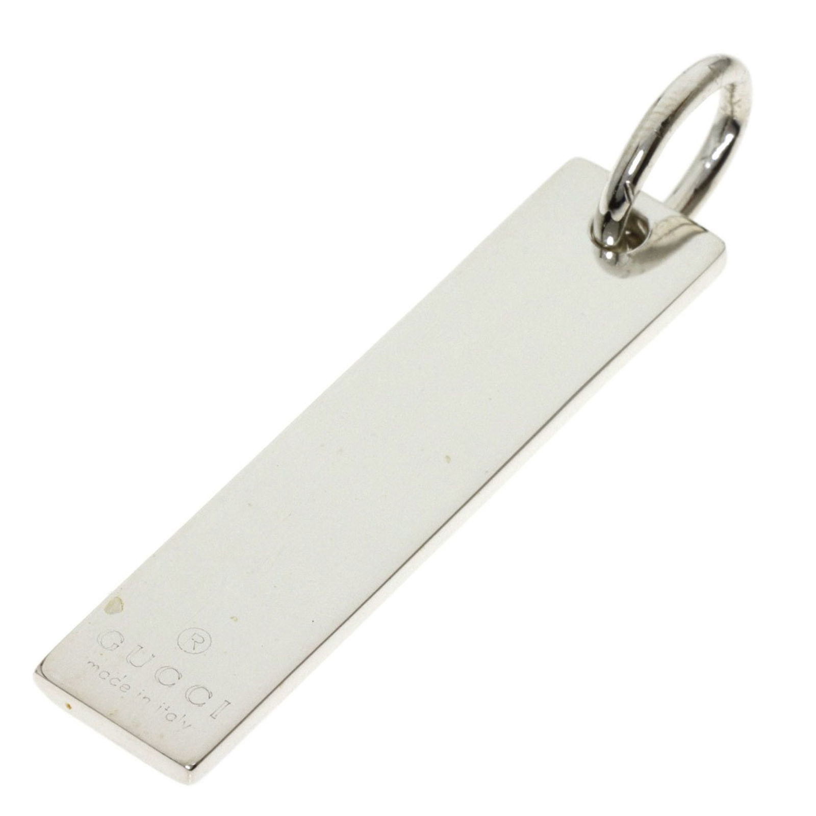 Gucci Plate Pendant Top Silver Ladies GUCCI: Gucci Plate Pendant Top Silver Ladies GUCCI Brand: Gucci Necklace Type: Pendant Pendant Type: Pendant Gender: Women Material: Silver Color: Silver Weight: 8.5g / 0.29oz. Pendant Size: 43mm x 10mm / 1.