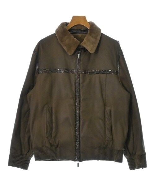 Brioni Motorcycle Jacket Brownish Size 50 XL Fall Winter: Brioni Motorcycle Jacket Brownish Size 50 XL Fall Winter Brioni motorcycle jacket in a brownish color, size 50 (approx. XL), perfect for fall and winter seasons. Features a regular fit with a length o