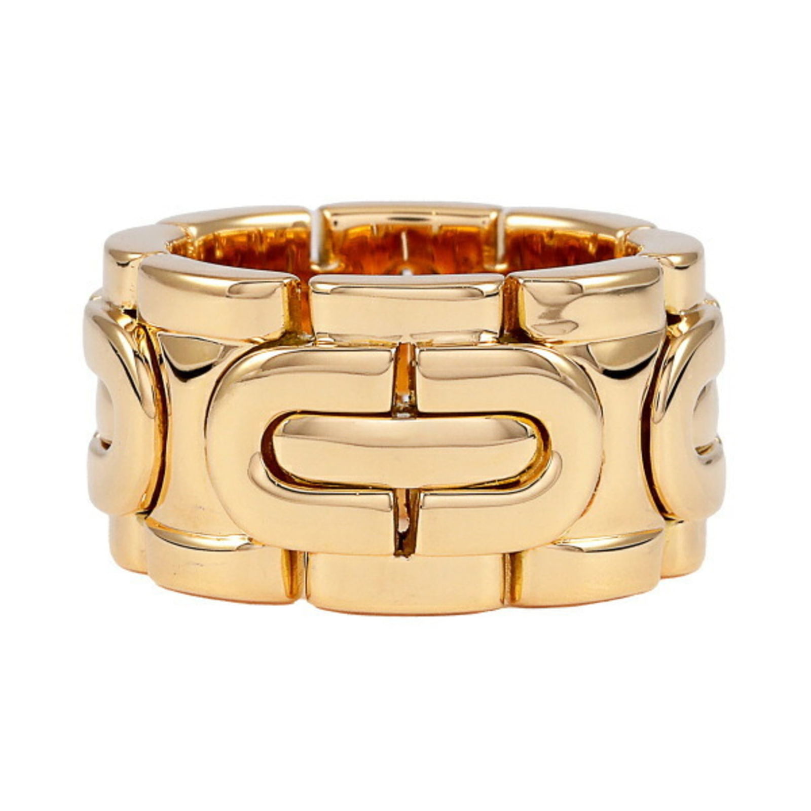 Cartier Maillon Panthere Band Ring in 18K Yellow Gold Size 49: Cartier Maillon Panthere Band Ring in 18K Yellow Gold Size 49 The Cartier Maillon Panthere band ring is a luxurious piece designed for women, crafted from 18K yellow gold. It features a bold interlock
