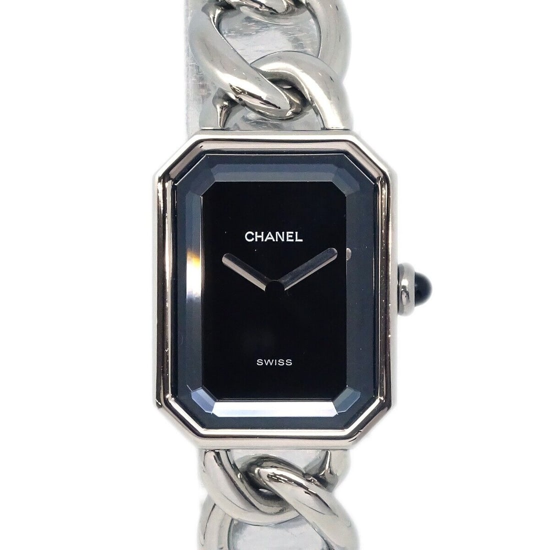Chanel Premiere Ladies Quartz Watch Silver Stainless Steel Classic Dress Watch: Chanel Premiere Ladies Quartz Watch Silver Stainless Steel Classic Dress Watch Chanel Premiere Ladies Quartz Watch featuring a classic dress style. The watch has a silver stainless steel case and brac