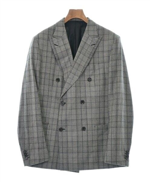 Brioni Tailored Jacket Gray Check Pattern Size 42 XS: Brioni Tailored Jacket Gray Check Pattern Size 42 XS This Brioni tailored jacket features a stylish gray check pattern, perfect for both casual and formal occasions. It is designed in size 42, which c