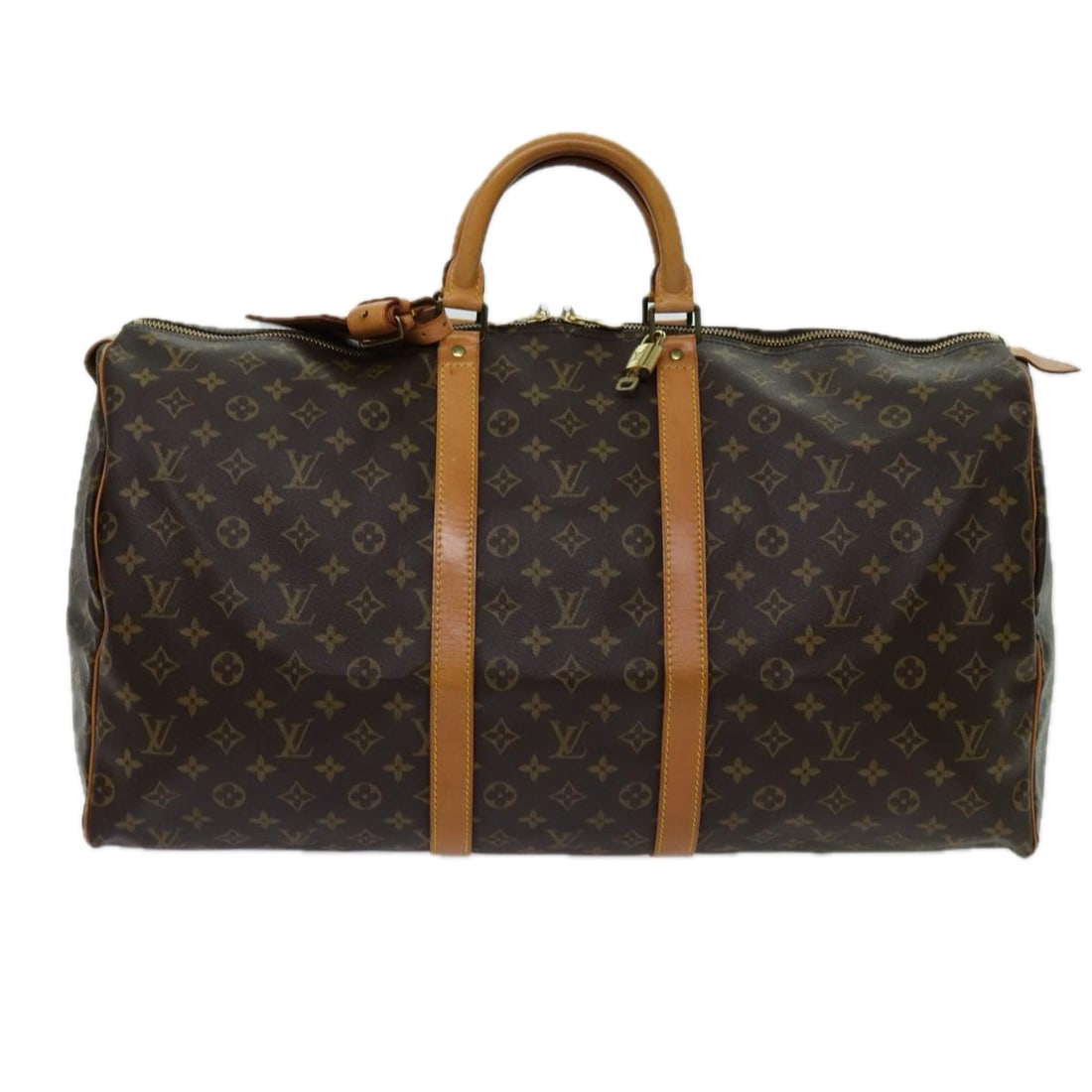 Louis Vuitton Keepall 55 Brown Canvas Travel Bag: Louis Vuitton Keepall 55 Brown Canvas Travel Bag The Louis Vuitton Keepall 55, crafted from durable brown canvas, is a timeless travel companion. Originating from France, this iconic bag measures W55c
