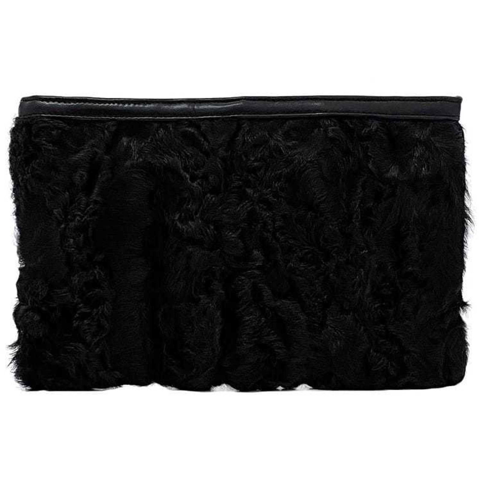 LOEWE Pouch Black 11-99.99.00B-1300 ec-20707 Leather Fur Clutch Bag Faux Women's Compact: LOEWE Pouch Black 11-99.99.00B-1300 ec-20707 Leather Fur Clutch Bag Faux Women's Compact Brand: Loewe Model: 11-99.99.00B-1300 Type: Clutch bag Material: Leather Leather: Color: Black Gender: Women Si