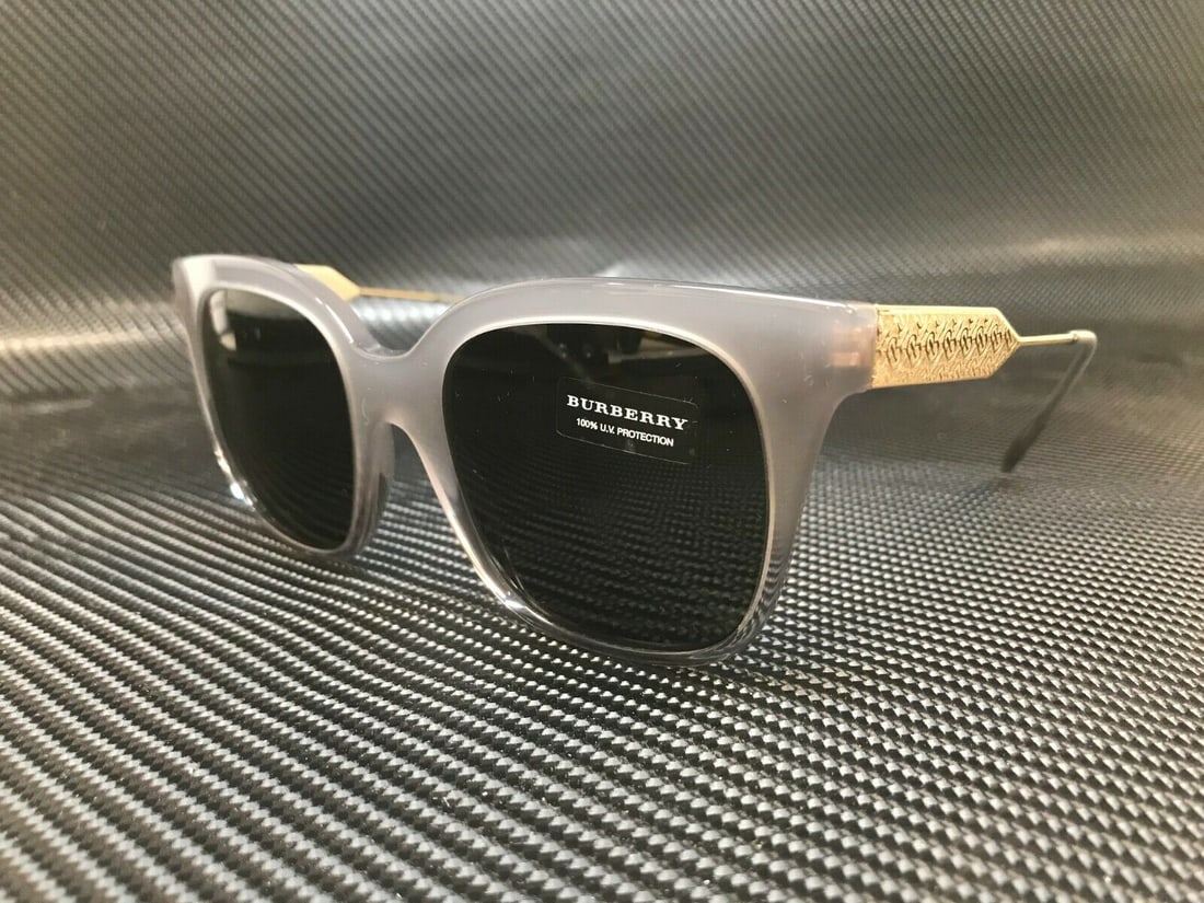 Burberry Square Sunglasses 52mm Grey Beige Women's: Burberry Square Sunglasses 52mm Grey Beige Women's Burberry BE4328 Square Sunglasses feature a stylish grey frame with a beige color. These un-used sunglasses are designed for women and measure 52 mm