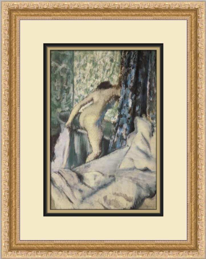 Edgar Degas The Morning Bath Framed Print 16x13 inches Impressionism Art: Edgar Degas The Morning Bath Framed Print 16x13 inches Impressionism Art This beautiful custom framed print of Edgar Degas' 'The Morning Bath' showcases stunning Impressionist art. Measuring 16 inches