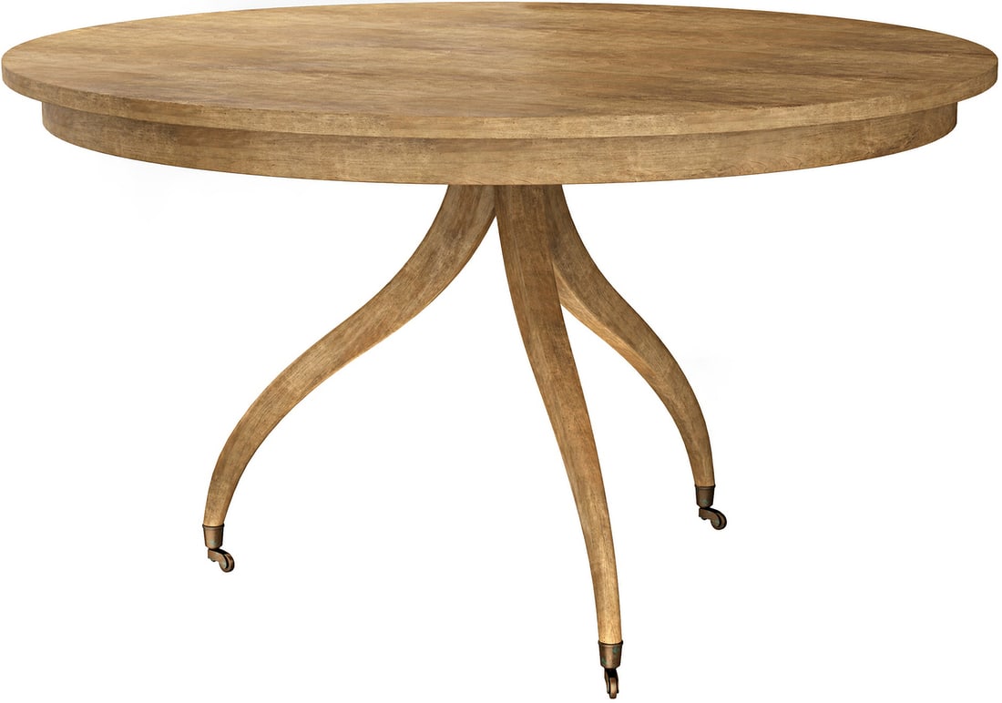 Timeless Solar Spider Leg Pedestal Dining Table In Sun Bleached Cherry: Timeless Solar Spider Leg Pedestal Dining Table In Sun Bleached Cherry Perched atop sinuous, flowing legs, the Solar Spider Leg Dining Table from Jonathan Charles' Timeless portfolio features an elega
