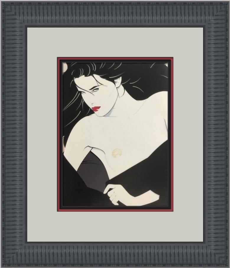 Patrick Nagel UNTITLED III Art Deco Print Custom Framed: Patrick Nagel UNTITLED III Art Deco Print Custom Framed This striking Patrick Nagel UNTITLED III print is custom framed and showcases a unique Art Deco and Art Nouveau style. Created in 1987 using off