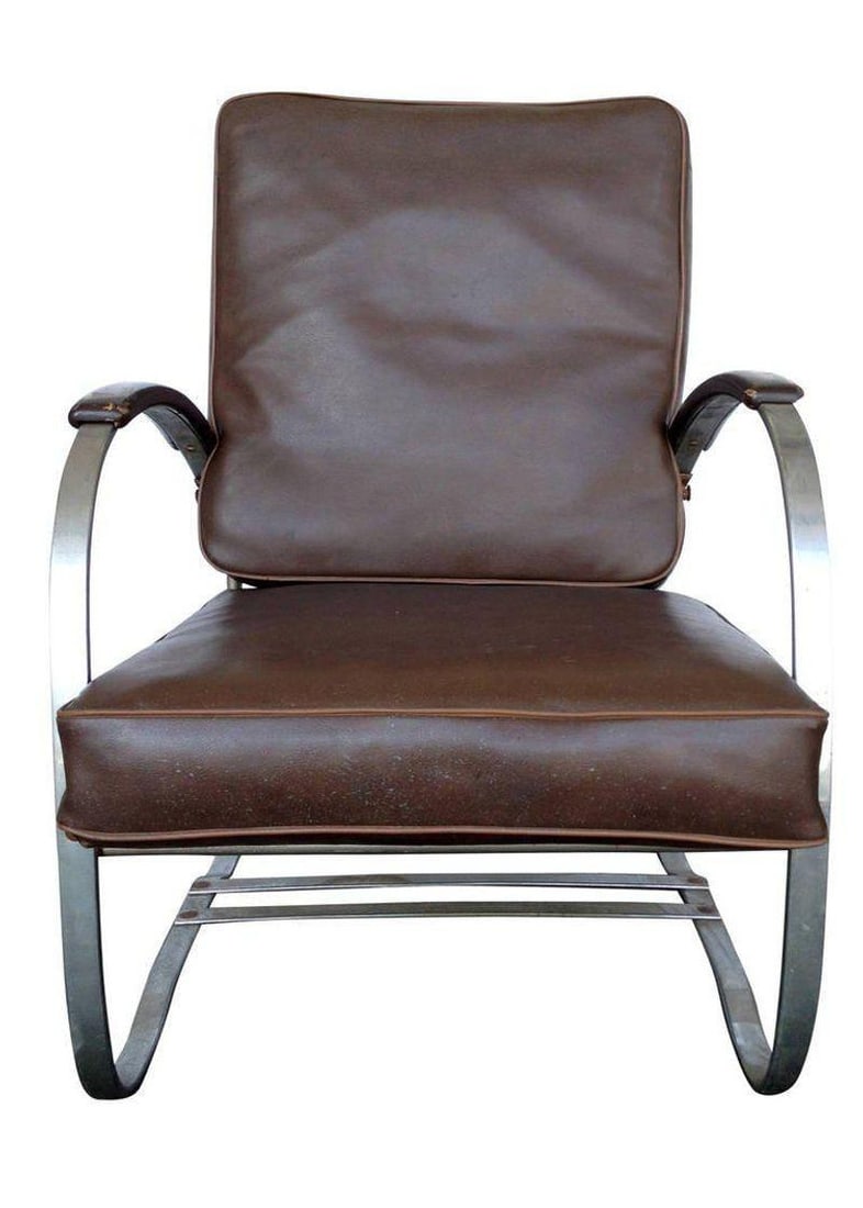 Wolfgang Hoffmann Springer Chair Pair Howell Steel 1930s: Wolfgang Hoffmann Springer Chair Pair Howell Steel 1930s This pair of Wolfgang Hoffmann Springer chairs, designed for Howell, features a robust steel construction, showcasing the elegance of 1930s des