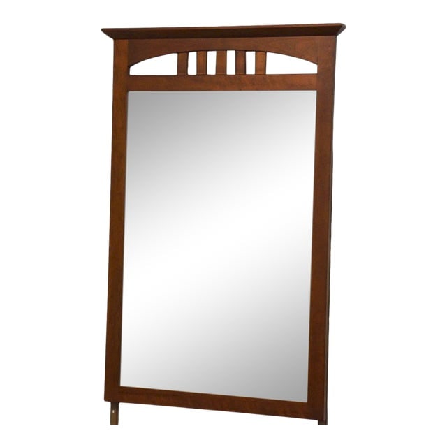 Ethan Allen American Impressions Vintage Cherry Wall Mirror 30.5in x 46in: Ethan Allen American Impressions Vintage Cherry Wall Mirror 30.5in x 46in This modern cherry wall or dresser mirror by Ethan Allen features a stylish American design. The mirror measures 30.5 inches w