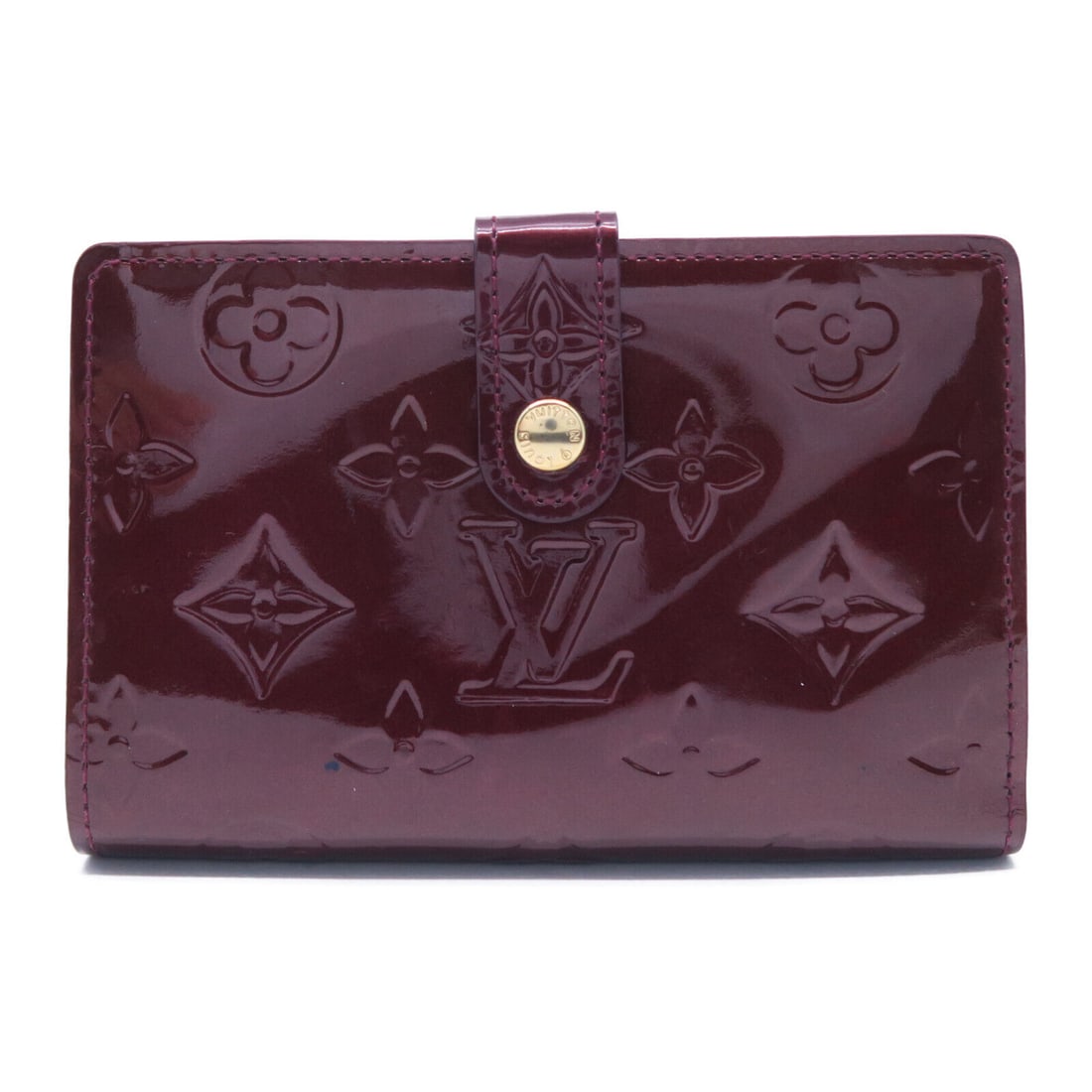 Louis Vuitton LV Portefeuille Viennois Wallet M93521 Red Patent Leather Double Sided: Louis Vuitton LV Portefeuille Viennois Wallet M93521 Red Patent Leather Double Sided This Louis Vuitton LV Portefeuille Viennois Wallet M93521 features a stylish double-sided design crafted from red p