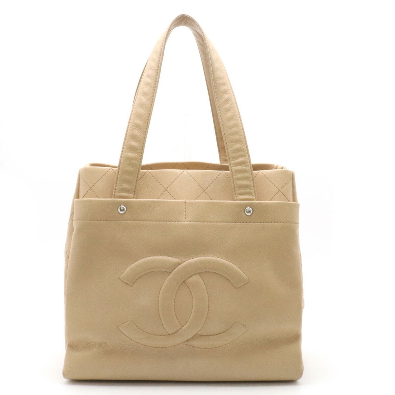 Chanel Coco Mark Beige Caviar Leather Tote Bag for Women: Chanel Coco Mark Beige Caviar Leather Tote Bag for Women This Chanel Coco Mark Tote Bag is crafted from high-quality beige caviar leather, making it a luxurious addition to your collection. Designed s