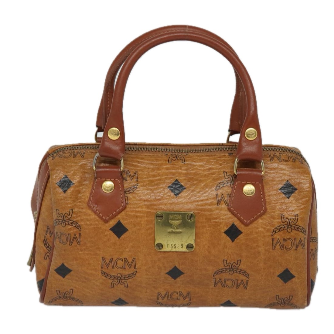 MCM Visetos: MCM Visetos Brand: MCM Model: Visetos Gender: F Color: Brown Material: Canvas Dimensions: W18.5cm x H12cm x D7cm / Shoulder Drop:53 - 59cm Comments: This MCM hand bag for women crafted from brown PVC
