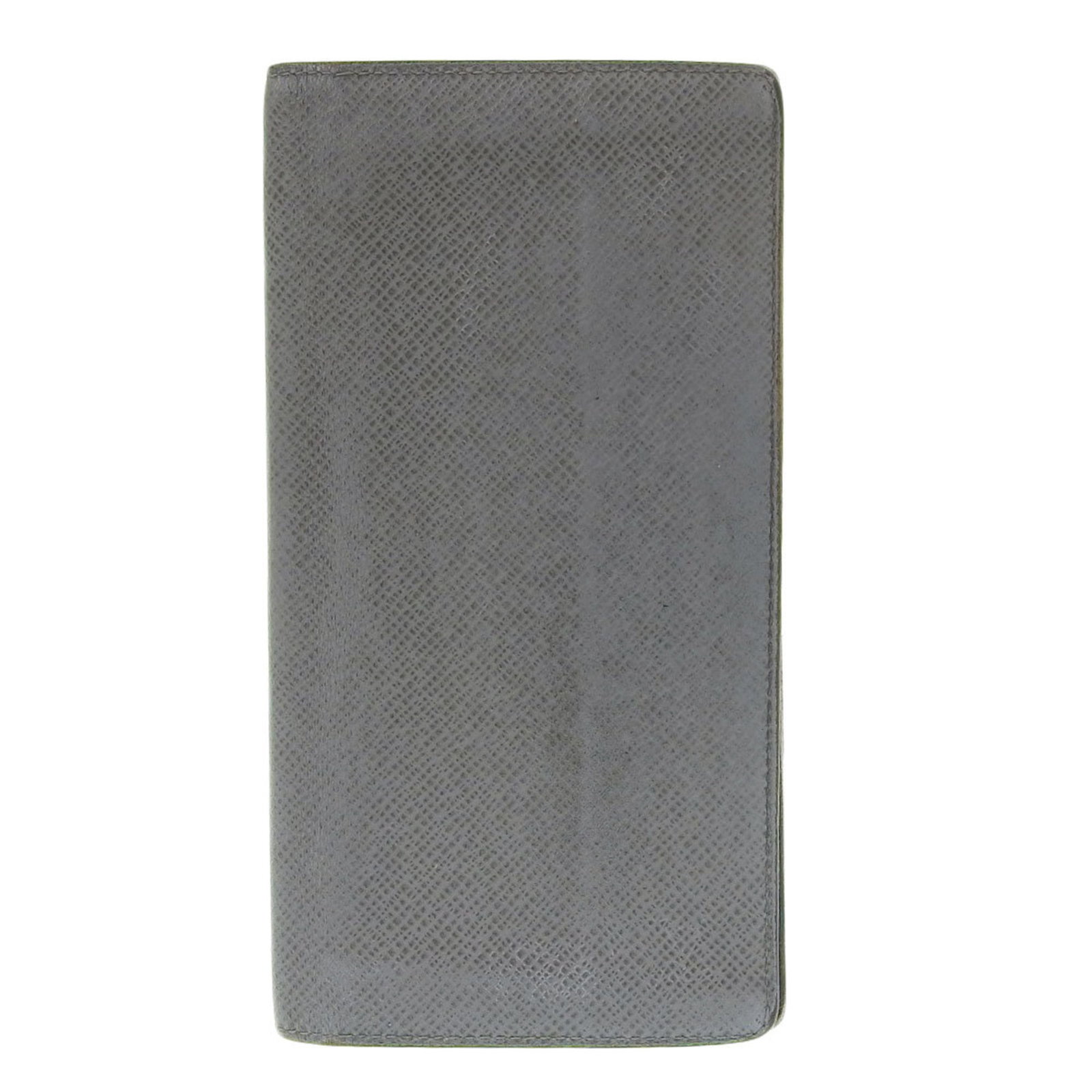 Louis Vuitton Taiga Bifold Long Wallet in Gray for Men: Louis Vuitton Taiga Bifold Long Wallet in Gray for Men Elevate your accessory collection with this Louis Vuitton Taiga bifold long wallet designed for men. Crafted from Taiga leather in a sleek gray c