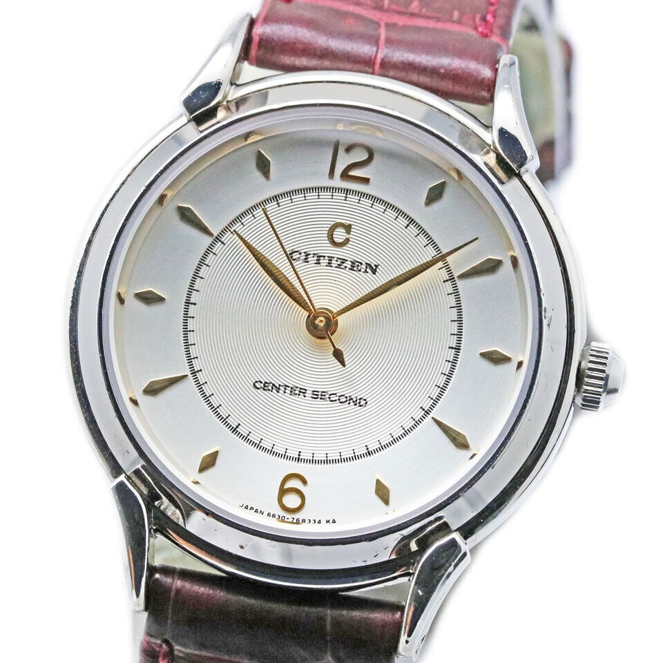 Limited Edition CITIZEN Center Second Unisex Watch, 999 Pieces, Silver Dial, Gold Hands, Brown: Limited Edition CITIZEN Center Second Unisex Watch, 999 Pieces, Silver Dial, Gold Hands, Brown Leather Strap This limited edition CITIZEN wristwatch is a center second model, with only 999 pieces avai