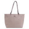 Coach Leather Tote Bag for Women in Grayish with Metal Fittings