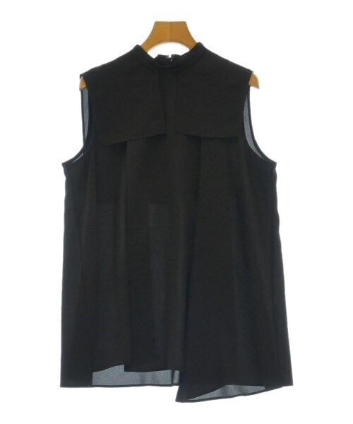 ENFOLD Black Sleeveless Blouse Size 38 Regular: ENFOLD Black Sleeveless Blouse Size 38 Regular This stylish ENFOLD blouse features a classic black color, designed in a sleeveless style with a high neckline and layered front design. It is categorize