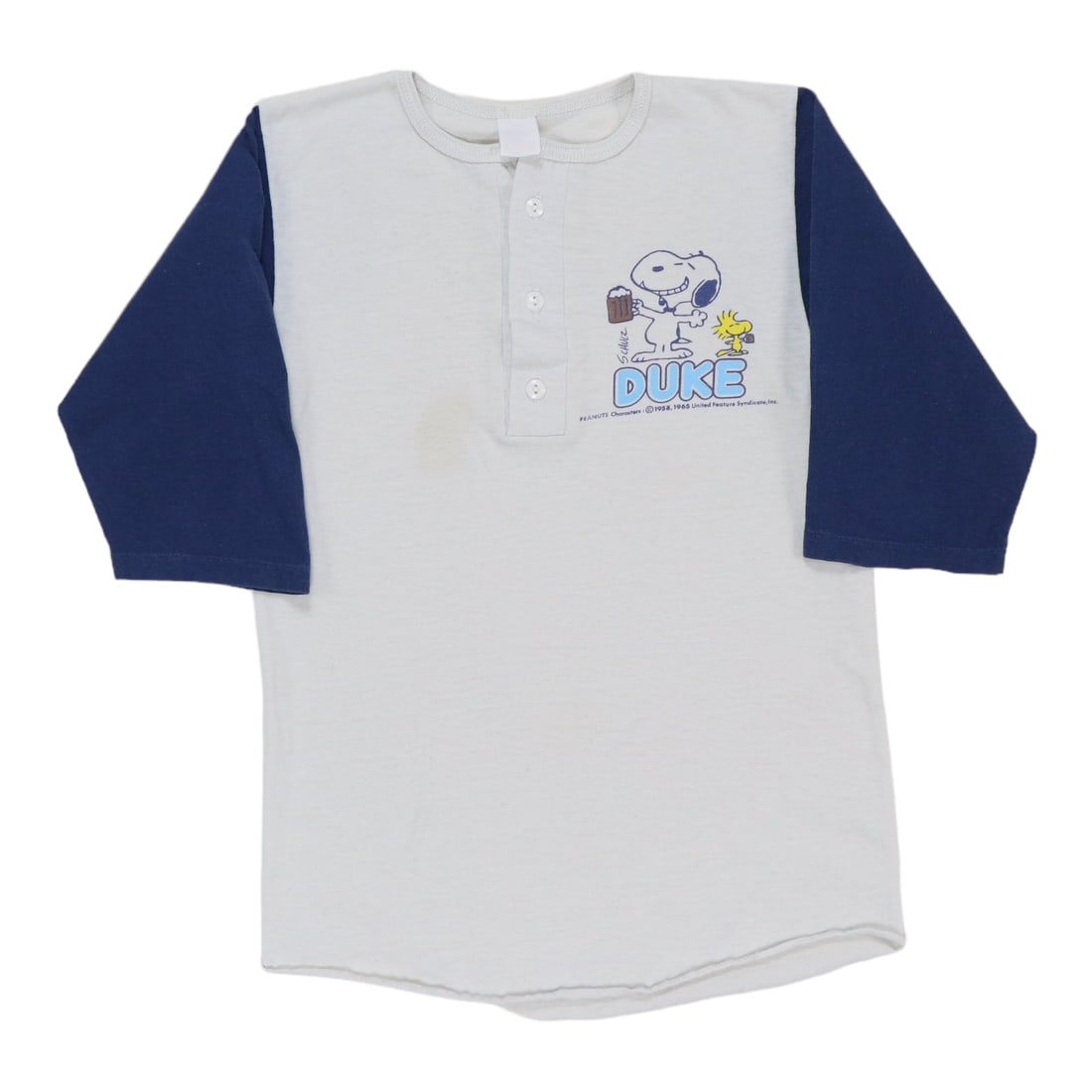 1970s Peanuts Snoopy Duke Shirt: 1970s Peanuts Snoopy Duke Shirt Original 1970s Peanuts Snoopy Duke Shirt. This is a true vintage shirt, not a modern reproduction. Sizes vary so please use measurements for best idea on fit. Front and