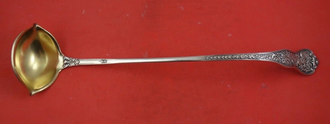 Tiffany and Co Olympian Sterling Silver Punch Ladle 15 inches GW with 2 Spouts: Tiffany and Co Olympian Sterling Silver Punch Ladle 15 inches GW with 2 Spouts Olympian by Tiffany and Co Sterling Silver Punch Ladle GW with button and 2 spouts, measuring 15". This exquisite ladle i
