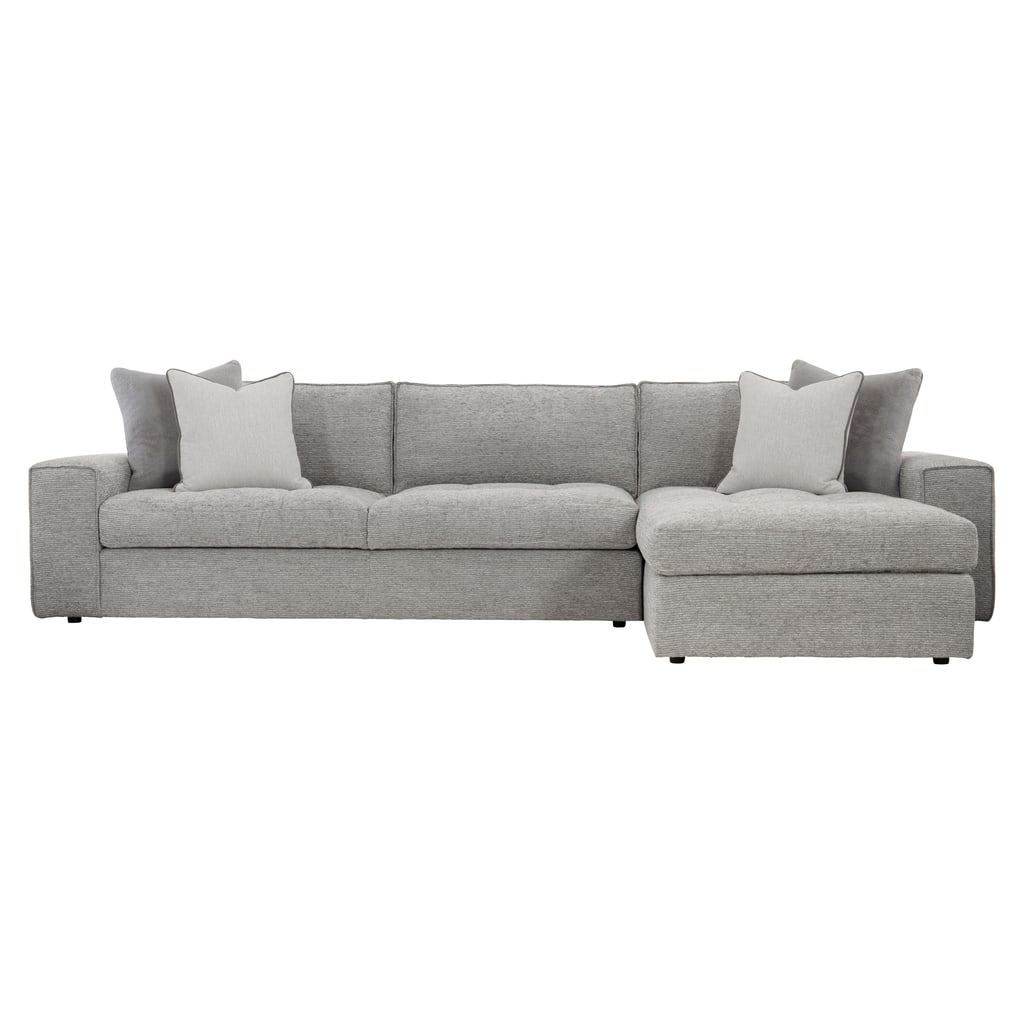Nest Sectional Right Arm Chaise with Feather Down Cushions: Nest Sectional Right Arm Chaise with Feather Down Cushions The Nest Sectional Right Arm Chaise combines casual comfort with modern style. This sectional features deep, luxurious seating with plush Fea