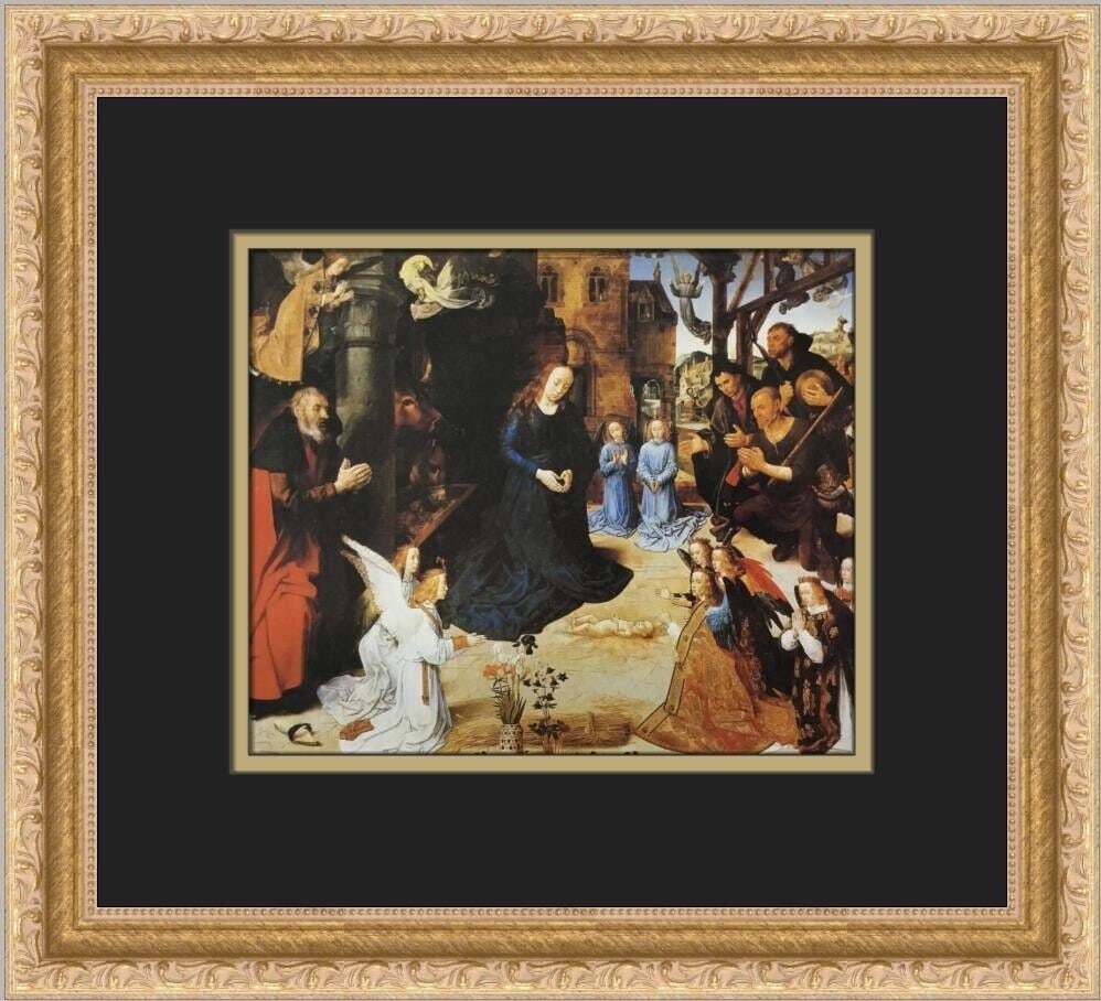 Hugo Van Der Goes Adoration of the Shepherds Custom Framed Print 14x13 in: Hugo Van Der Goes Adoration of the Shepherds Custom Framed Print 14x13 in This custom framed print features Hugo Van Der Goes' "Adoration of the Shepherds," showcasing a stunning realism style. The im