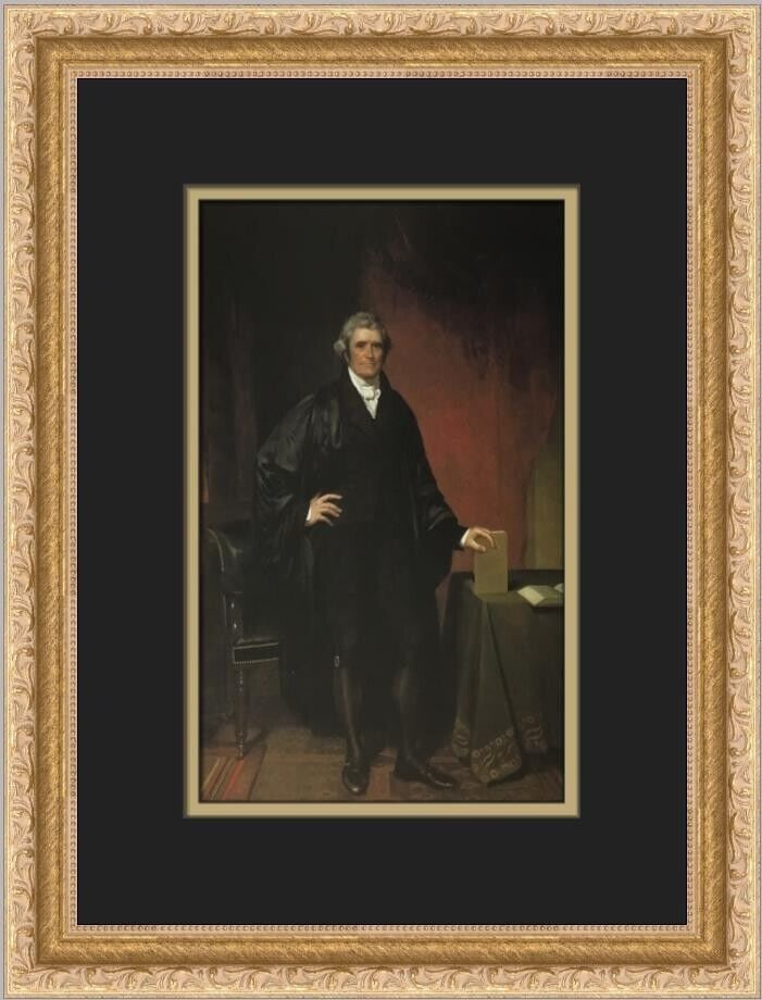 Chester Harding Portrait of John Marshall Custom Framed Print 16x12 inches: Chester Harding Portrait of John Marshall Custom Framed Print 16x12 inches This custom framed print by Chester Harding features a portrait of John Marshall, measuring 16 inches in height and 12 inches