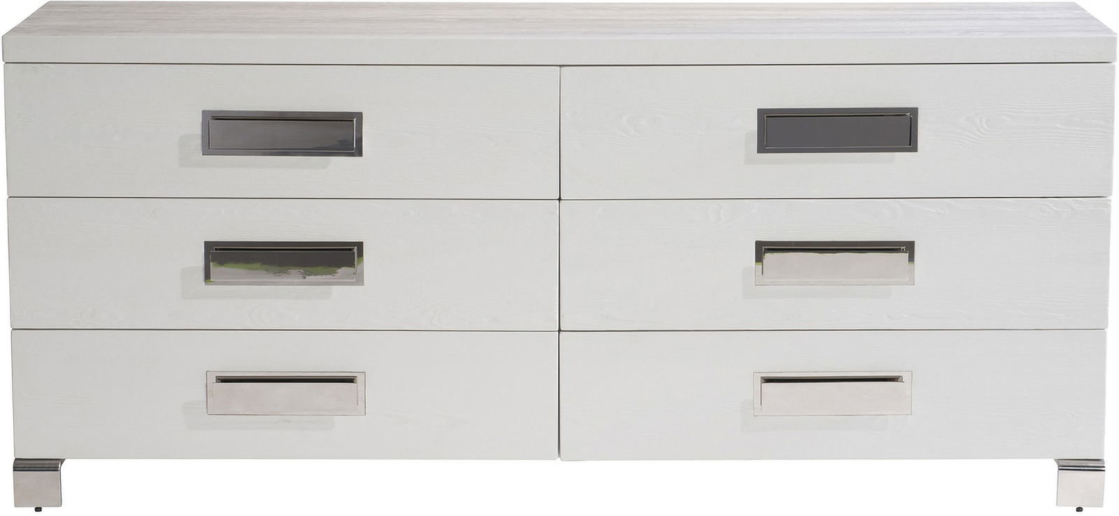 Coro Dresser with 6 Soft-Close Drawers and Stainless Steel Hardware: Coro Dresser with 6 Soft-Close Drawers and Stainless Steel Hardware Coro Dresser. The Coro dresser draws all eyes with its modern geometric design. Bold stainless steel hardware provides a dimensional