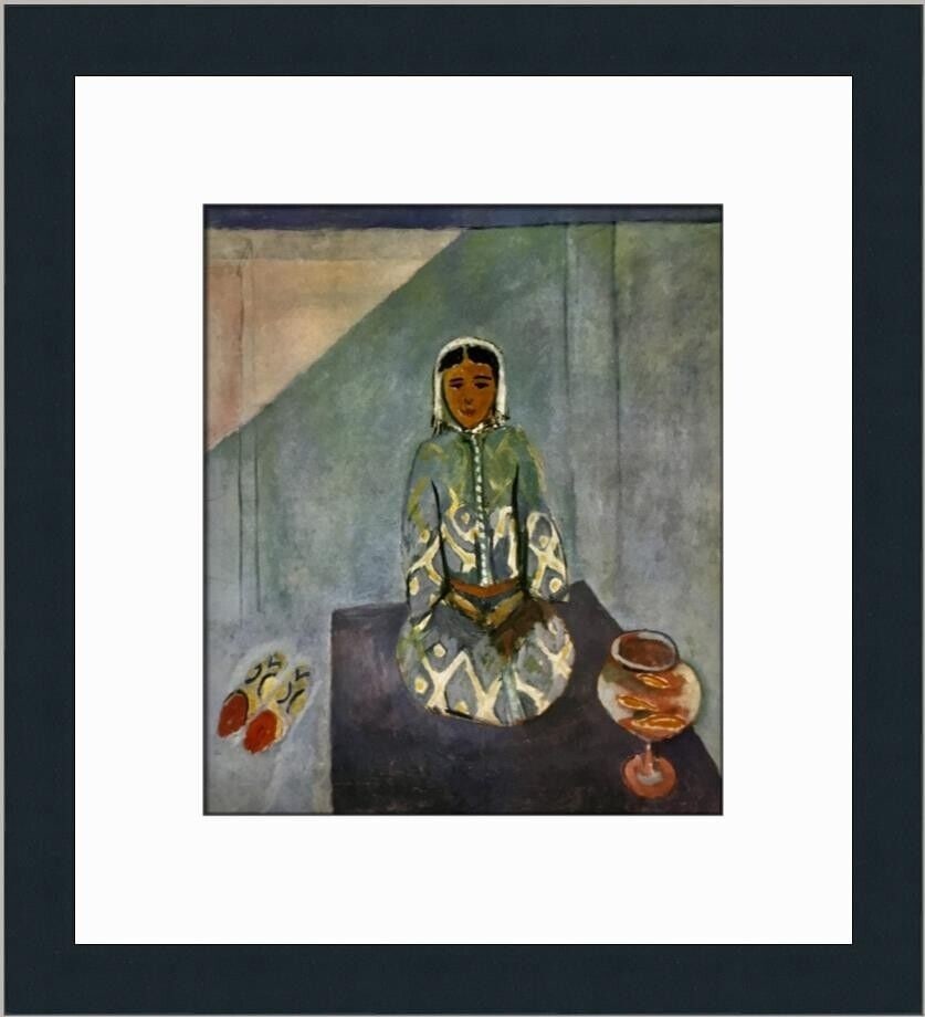 Henri Matisse Zorah on the Terrace Custom Framed Print 14x16 in Abstract Expressionism Art: Henri Matisse Zorah on the Terrace Custom Framed Print 14x16 in Abstract Expressionism Art This custom framed print titled 'Zorah on the Terrace' by Henri Matisse features a medium-sized artwork measu