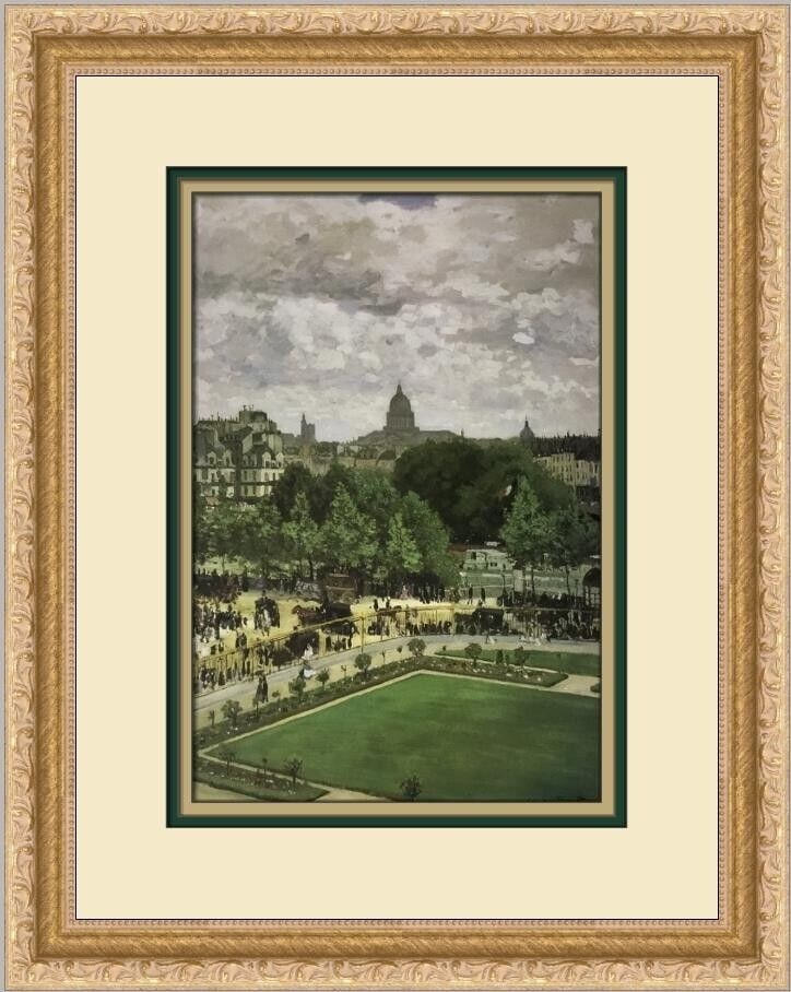 Claude Monet The Garden of Infanta Custom Framed Print 16x13 in: Claude Monet The Garden of Infanta Custom Framed Print 16x13 in This custom framed print of Claude Monet's 'The Garden of Infanta' showcases the artist's Impressionism style. The print is framed in a