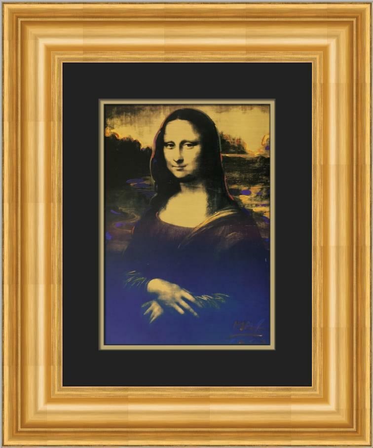 Peter Max Mona Lisa I Custom Framed Print 18x22 in Pop Art: Peter Max Mona Lisa I Custom Framed Print 18x22 in Pop Art This custom framed print titled 'Mona Lisa I' by Peter Max features vibrant pop art style. The medium-sized piece measures 22 inches in heigh