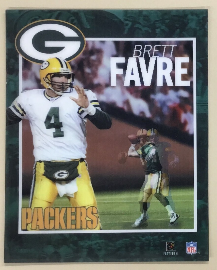 Brett Favre Lenticular Image 8x10 Green Bay Packers: Brett Favre Lenticular Image 8x10 Green Bay Packers This stunning lenticular image features NFL legend Brett Favre, showcasing the Green Bay Packers in vibrant multi-color. The image size is 8x10 inch