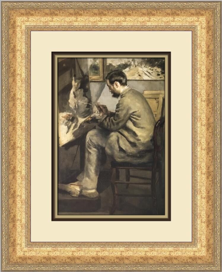 Frederic Bazille Painting the Heron Custom Framed Art Print: Frederic Bazille Painting the Heron Custom Framed Art Print This custom framed print titled 'Painting the Heron' by artist Frederic Bazille showcases a beautiful expressionism impressionism style. It
