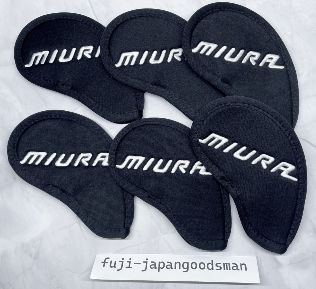 Miura Golf Iron Head Covers 6 Piece Set Black: Miura Golf Iron Head Covers 6 Piece Set Black This is a set of 6 unused black iron head covers designed for golf clubs. They provide protection and a stylish look for your golf equipment. Specificatio