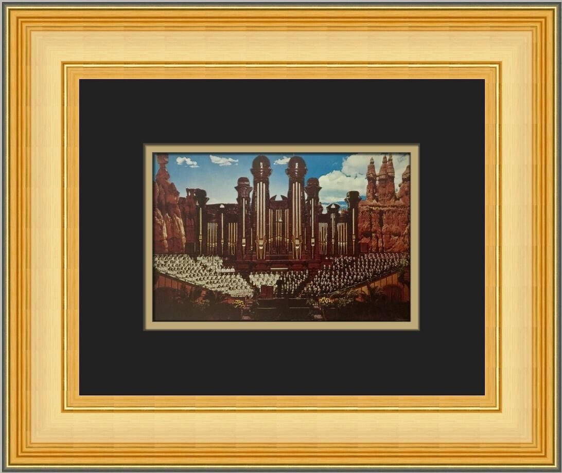 Peter Max Canyon Choir Custom Framed Pop Art Print: Peter Max Canyon Choir Custom Framed Pop Art Print This custom framed print titled 'Canyon Choir' by Peter Max showcases vibrant pop art style from 1976. It features a landscape orientation with a siz